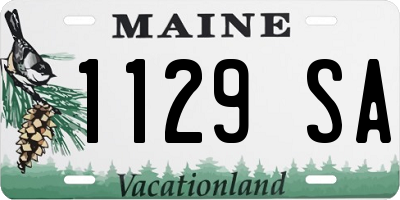 ME license plate 1129SA