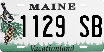 ME license plate 1129SB