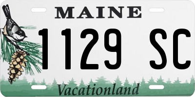 ME license plate 1129SC