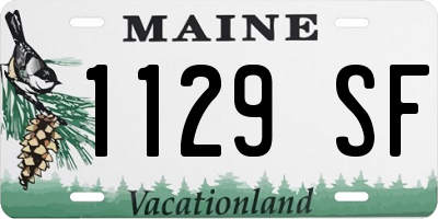 ME license plate 1129SF