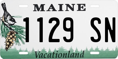 ME license plate 1129SN