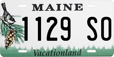 ME license plate 1129SO