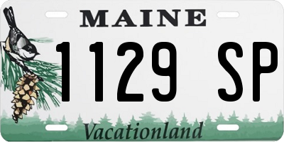 ME license plate 1129SP