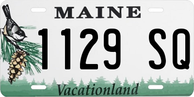ME license plate 1129SQ