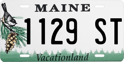 ME license plate 1129ST