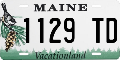 ME license plate 1129TD