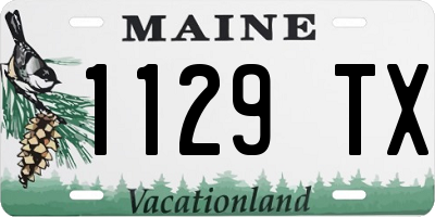 ME license plate 1129TX