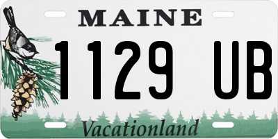 ME license plate 1129UB