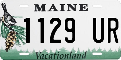 ME license plate 1129UR