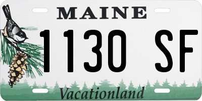 ME license plate 1130SF