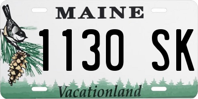 ME license plate 1130SK