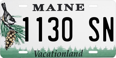 ME license plate 1130SN