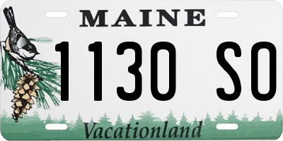 ME license plate 1130SO