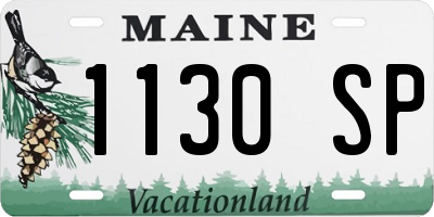 ME license plate 1130SP