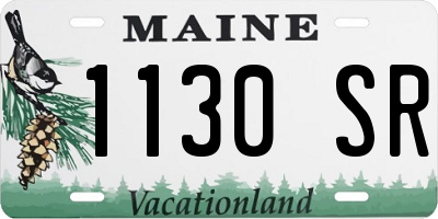 ME license plate 1130SR