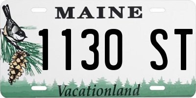 ME license plate 1130ST