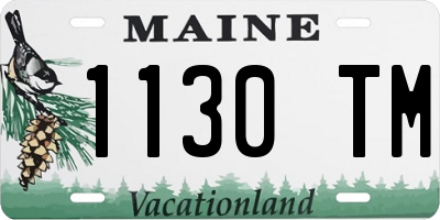 ME license plate 1130TM