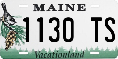 ME license plate 1130TS