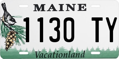 ME license plate 1130TY