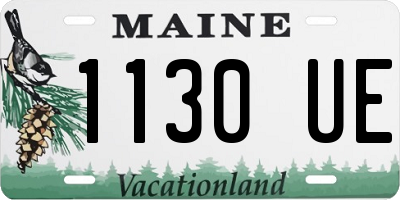 ME license plate 1130UE