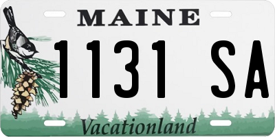 ME license plate 1131SA