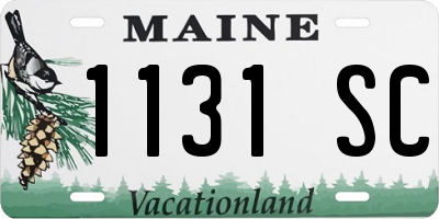 ME license plate 1131SC