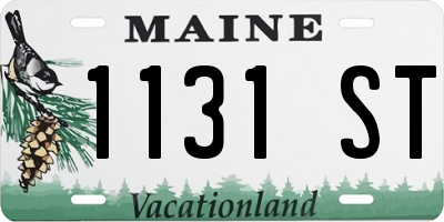 ME license plate 1131ST