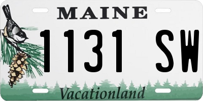 ME license plate 1131SW