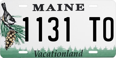 ME license plate 1131TO