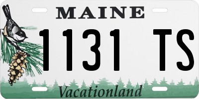 ME license plate 1131TS