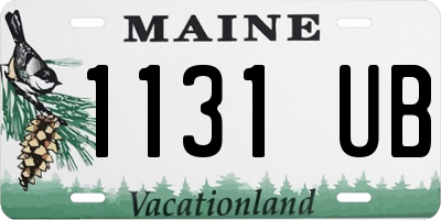 ME license plate 1131UB