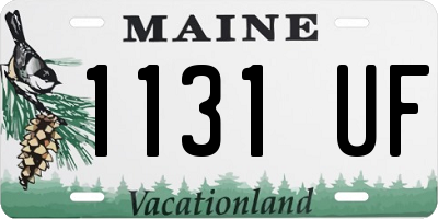 ME license plate 1131UF