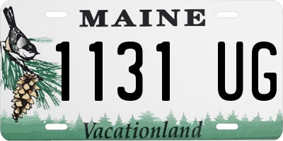 ME license plate 1131UG