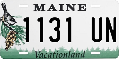 ME license plate 1131UN