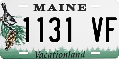 ME license plate 1131VF