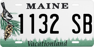 ME license plate 1132SB