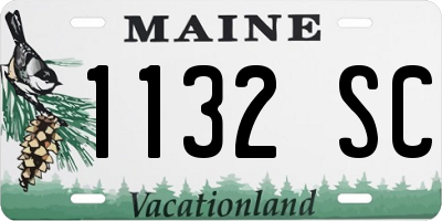 ME license plate 1132SC