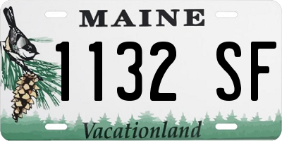 ME license plate 1132SF