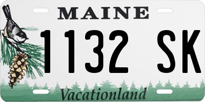 ME license plate 1132SK