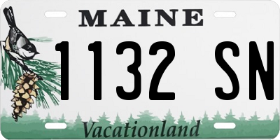 ME license plate 1132SN