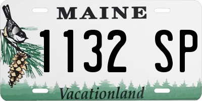 ME license plate 1132SP