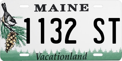 ME license plate 1132ST