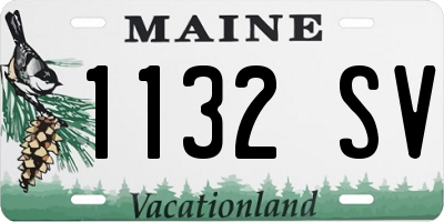ME license plate 1132SV