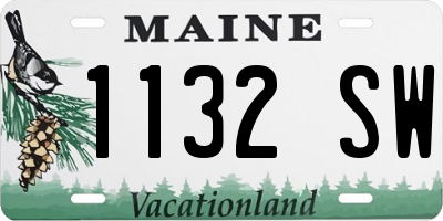 ME license plate 1132SW