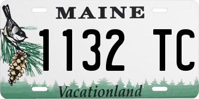 ME license plate 1132TC