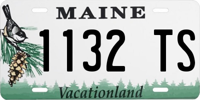 ME license plate 1132TS