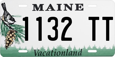 ME license plate 1132TT