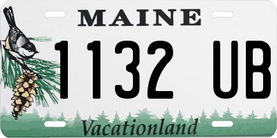 ME license plate 1132UB