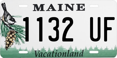 ME license plate 1132UF