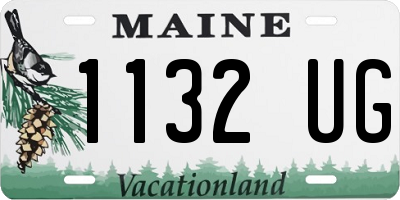 ME license plate 1132UG